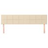 vidaXL Cabeceira de cama 2 pcs tecido 100x5x78/88 cm creme