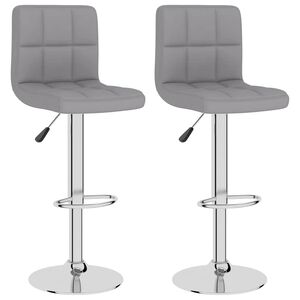 vidaXL Bancos de bar 2 pcs tecido cinzento-claro