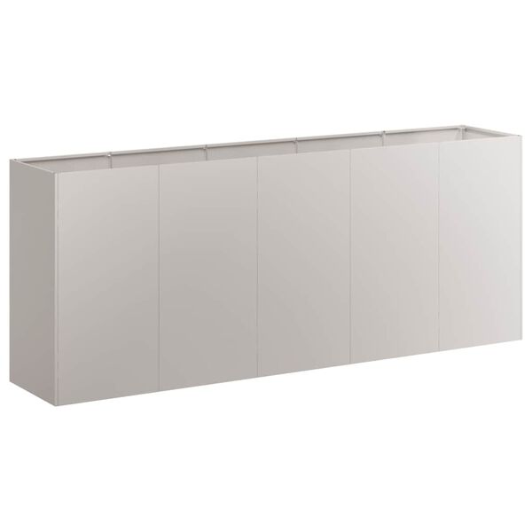 vidaXL Floreira enferrujada 200x40x80 cm aço resistente