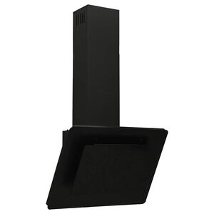 vidaXL Exaustor de parede 60 cm a&ccedil;o inoxid&aacute;vel e vidro temperado preto