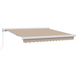 vidaXL Toldo retr&aacute;til Bege 300 x 250 cm Lona e Alum&iacute;nio