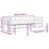 vidaXL Sof&aacute;-cama com gavetas sem colch&atilde;o 90x200cm madeira castanho-mel