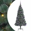 vidaXL &Aacute;rvore de Natal Artificial Pr&eacute;-iluminada com Conjunto de Bolas