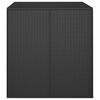 vidaXL Caixa para almofadões de jardim 100x97,5x104 cm vime PE preto
