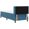 vidaXL Cama Box com colch&atilde;o Azul Escuro 200 x 80 cm Poli&eacute;ster