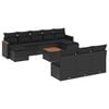 vidaXL 11 pcs conjunto sof&aacute;s de jardim c/ almofad&otilde;es vime PE preto