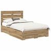 vidaXL Estrutura da Cama com gaveta Carvalho Artesanal 120 x 190 cm