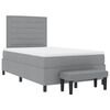 vidaXL Cama Box com colch&atilde;o Cinzento-claro 120 x 190 cm tecido