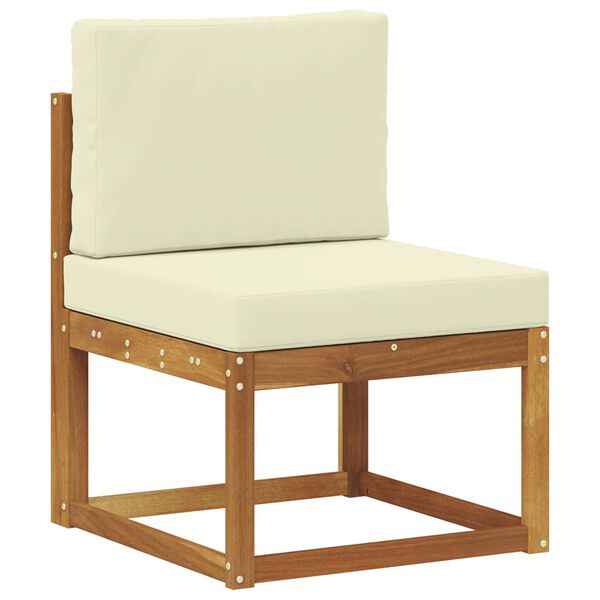 vidaXL Conjunto de Sof&aacute;s para Exterior 4 pcs Natural e Creme