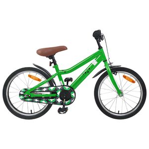 vidaXL Bicicleta Infantil 18 Polegadas para 5-7 anos Verde