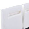 vidaXL Estrutura de cama c/ LEDs 90x200 cm couro artificial branco