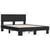 vidaXL Estrutura de cama 140x190 cm derivados de madeira/metal preto