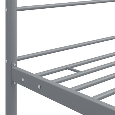 vidaXL Estrutura de cama com dossel 160x200 cm metal cinzento