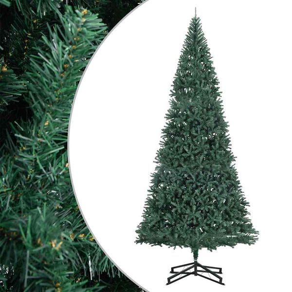 vidaXL Árvore de Natal artificial com suporte 500 cm PVC verde