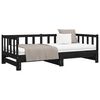 vidaXL Estrutura sof&aacute;-cama de puxar 2x(90x190) cm pinho maci&ccedil;o preto
