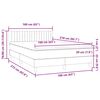 vidaXL Cama box spring c/ colch&atilde;o e LED 160x210 cm veludo rosa