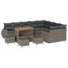 vidaXL Conjunto de Sof&aacute; de Jardim 13 unid. Cinzeto vime PE