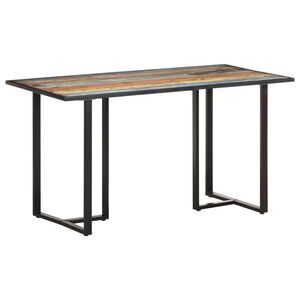 vidaXL Mesa de jantar 140 cm madeira recuperada maci&ccedil;a