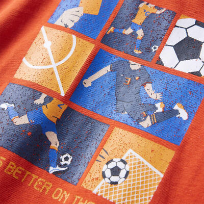 T-shirt de manga comprida para criança laranja 92