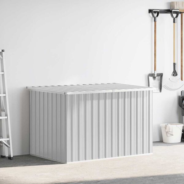 vidaXL Caixa de arruma&ccedil;&atilde;o para jardim 149x99x93 cm cinzento