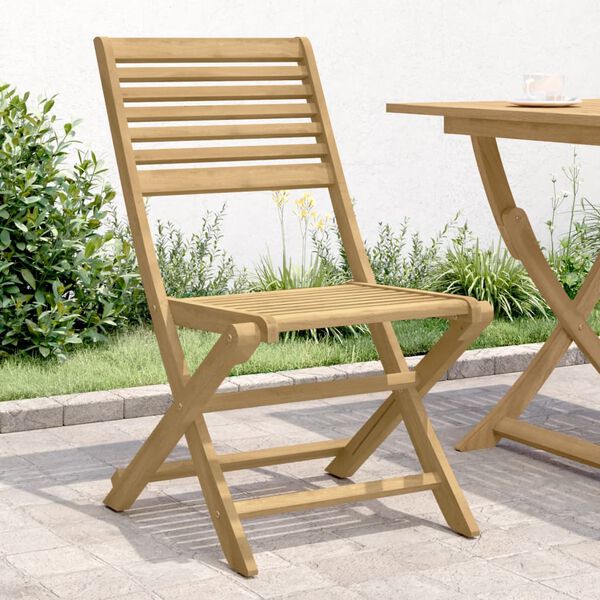 vidaXL Cadeiras jardim dobráveis 2 pcs 48,5x61,5x87 cm acácia maciça