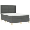 vidaXL Cama Box com fitas LED Cinzeto 160 x 200 cm tecido