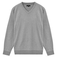 vidaXL Camisola pullover p/ homem com decote em V tamanho XL cinzento