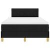 vidaXL Cama Box Spring LED com colch&atilde;o Preto 120 x 190 cm tecido