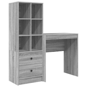 vidaXL Mesa Cinza Sonoma 115,5 x 40 x 127 cm 2 unid.