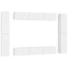 vidaXL 10 pcs conjunto de m&oacute;veis de TV derivados de madeira branco