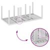 vidaXL Conjunto de Jantar para Jardim 9 pcs Branco Rattan Polt