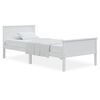 vidaXL Estrutura de cama 90x200 cm pinho maci&ccedil;o branco