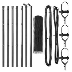 vidaXL Poste de Cerca Cinzeto 10 x 0,4 m (malha de 13 mm) A&ccedil;o e PVC