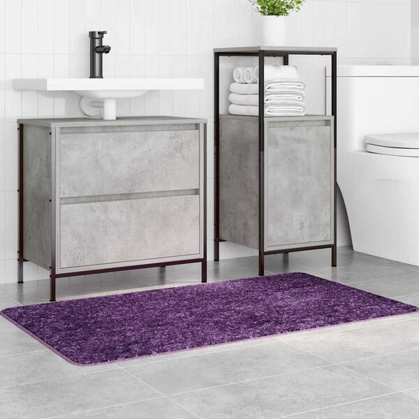 vidaXL Tapete de Banho Antiderrapante Roxo 70 x 120 cm PP