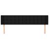 vidaXL Cabeceira de cama c/ abas tecido 163x16x78/88 cm preto