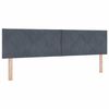 vidaXL Cama Box Spring LED com led Cinza Escuro 180 x 200 cm Veludo