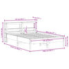 vidaXL Cama sem colch&atilde;o 135x190 cm madeira pinho maci&ccedil;a castanho-mel