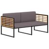 vidaXL Banco jardim c/ almofad&otilde;es 136 cm ac&aacute;cia maci&ccedil;a cinzento-escuro