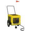 vidaXL Reboque bicicleta p/ animais tecido oxford/ferro amarelo/preto