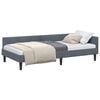 vidaXL Estrutura de Cama de Canto Cinza Escuro 80 x 200 cm Veludo