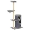vidaXL &Aacute;rvore para gatos c/ postes arranhadores sisal 148 cm cinzento