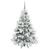 vidaXL &Aacute;rvore de Natal Artificial com 150 LEDs Branco 120 cm PE e PVC