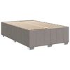 vidaXL Cama boxspring c/ colch&atilde;o 120x190cm tecido castanho-acinzentado