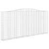 vidaXL Cestos gabi&atilde;o arqueados 3pcs 400x30x180/200cm ferro galvanizado