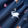 Vestido de manga comprida para criança azul-marinho 128