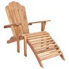 vidaXL Cadeira Adirondack de jardim com apoio de p&eacute;s Natural