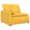 vidaXL Sof&aacute; modular com almofadas amarelo-claro