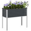 vidaXL Vaso de jardim antracite 100x45x90 cm a&ccedil;o