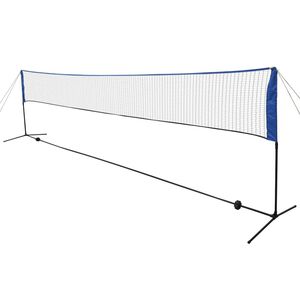 vidaXL Rede de badminton com volantes 600x155 cm