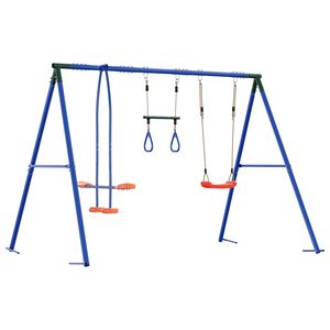 vidaXL Conjunto de Balan&ccedil;o para Exterior Multicolor A&ccedil;o e PE